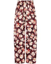 Rabanne - Floral-Patterned Silk Trousers - Lyst