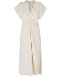 Alberta Ferretti - V-Neck Dress - Lyst