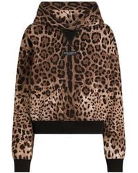 Dolce & Gabbana - Leopard Printed Hoodie - Lyst