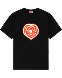 KENZO - Boke Heart Loose T-Shirt - Lyst
