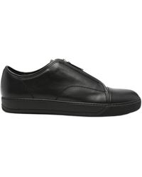 Lanvin - Zip-Front Low-Top Sneakers - Lyst
