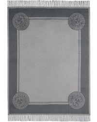 Versace - Medusa Head Fringed-Edge Blanket - Lyst
