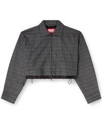 DIESEL - J-Ting-Fem Cropped Coach Jacket - Lyst