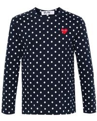 COMME DES GARÇONS PLAY - Polka-Dot Cotton T-Shirt - Lyst