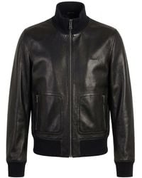 Gucci - Logo Leather Jacket - Lyst