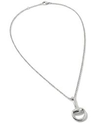 Gucci - Horsebit Diamond 18K Pendant Necklace - Lyst