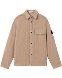 Stone Island - Comfort-Fit Snap-Front Overshirt With Chest Pocket - Lyst