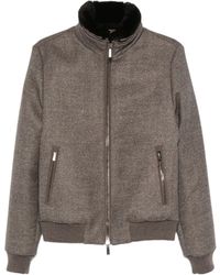 Moorer - Shearling-Collar Zip-Front Jacket - Lyst