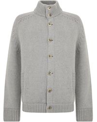 Herno - Button-Up High Neck Cardigan - Lyst