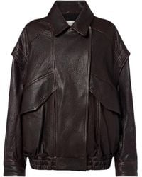 Nour Hammour - Micah Zip-Up Leather Jacket - Lyst