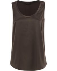 Brunello Cucinelli - Reversible Silk-Satin Top - Lyst