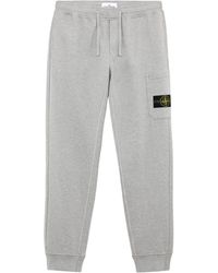 Stone Island - Slim Fit Joggers With Pockets And Drawstring Waistband - Lyst