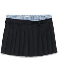 Miu Miu - Pleated Mini Skirt - Lyst