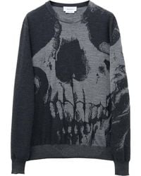 McQueen - Skull Crewneck Jumper - Lyst