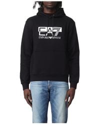 EA7 - Logo Logo Hooded Sweater - Lyst