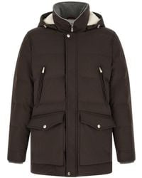 Brunello Cucinelli - Quilted Hooded Parka - Lyst