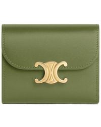 Celine - Small Flap Wallet Triomphe - Lyst