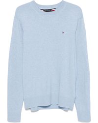 Tommy Hilfiger - Logo-Embroidered Crew-Neck Sweater - Lyst