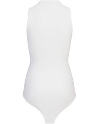 Alaïa - Cross-Front Knit Bodysuit - Lyst