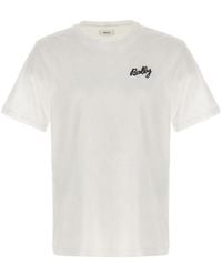 Bally - Logo Embroidered Crewneck T-Shirt - Lyst