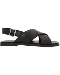 Prada - Logo-Detailed Buckle-Fastened Sandals - Lyst