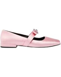 Versace - Gianni Ribbon Ballerina Shoes - Lyst