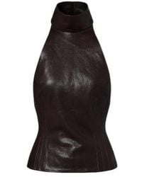 Magda Butrym - Halterneck Leather Top - Lyst