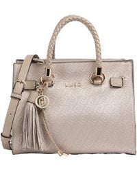 Liu Jo - Small Braided-Handle Zipped Tote Bag - Lyst