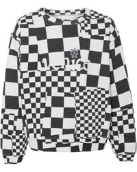 ERL - Venice Checkered Crewneck Sweatshirt - Lyst