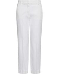 Marella - Flared Stretch Cotton Trousers - Lyst