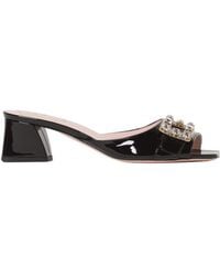Roger Vivier - Embellished Slip-On Sandals - Lyst