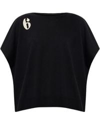 MM6 by Maison Margiela - Logo Printed Oversized Top - Lyst