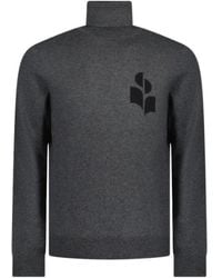 Isabel Marant - Logo Intarsia-Knitted High-Neck Jumper - Lyst