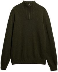 Barbour - Half-Zip Mock Neck Knit Sweater - Lyst