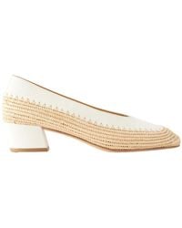 Gabriela Hearst - Strength 40 Suede-Trimmed Raffia Pumps - Lyst