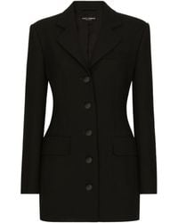 Dolce & Gabbana - Velvet Double-Breasted Blazer - Lyst