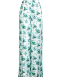 Max Mara - Floral Print Satin Trousers - Lyst