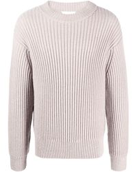 Ami Paris - Ribbed-Knit Crew-Neck Jumper - Lyst
