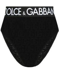 Dolce & Gabbana - High Waist Logo Waistband Briefs - Lyst