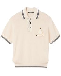 Jacquemus - Triangular Detail Knit Polo Shirt - Lyst