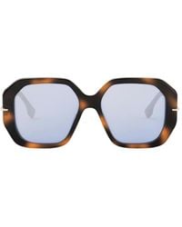 Fendi - Eyewear Selleria Geometric Frame Sunglasses - Lyst