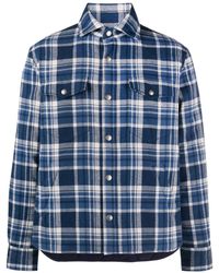 Brunello Cucinelli - Plaid-Check Padded Jacket - Lyst