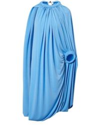 Coperni - Caped Draped Smocked Midi Dress - Lyst