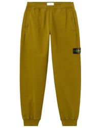 Stone Island - Regular-Fit Sweatpants With Ribbed Cuffs - Lyst