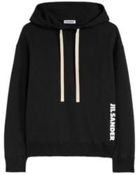 Jil Sander - Cotton Terry Hooded Sweatshirt - Lyst