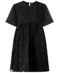 Cecilie Bahnsen - Pleated Tie-Waist Tulle Dress - Lyst