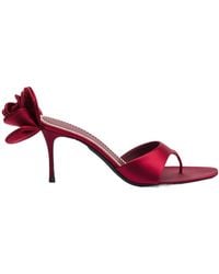Magda Butrym - Satin High-Heeled Sandals With Floral Appliqués - Lyst