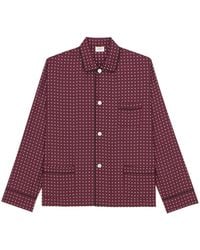 Saint Laurent - Geometric-Print Pajama Shirt - Lyst