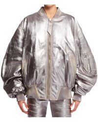 The Attico - The Leather Bomber Jacket - Lyst