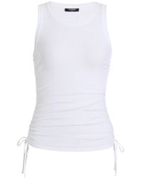 Balmain - Stretch-Cotton Drawstring Tank Top - Lyst